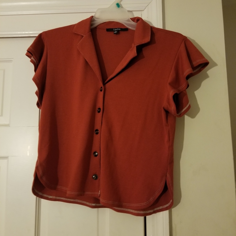 Burnt orange blouse